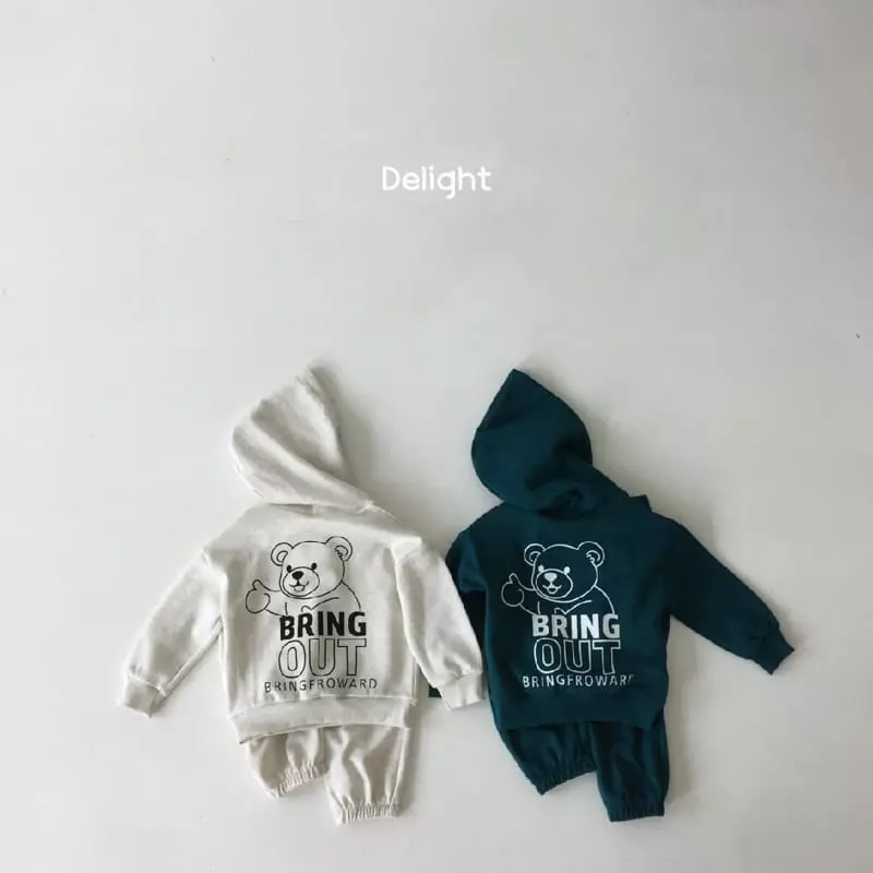 Delight - Korean Children Fashion - #childrensboutique - Good Bear Hoody Top Bottom Set