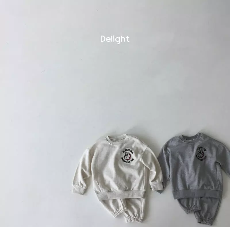 Delight - Korean Children Fashion - #childrensboutique - Bull Dog Top Bottom Set - 4