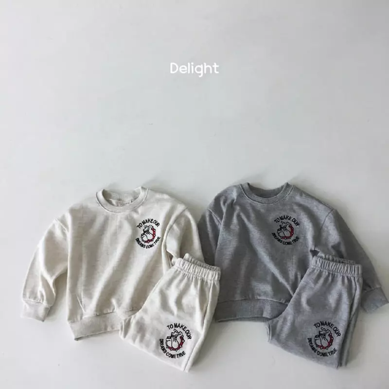Delight - Korean Children Fashion - #discoveringself - Bull Dog Top Bottom Set - 5