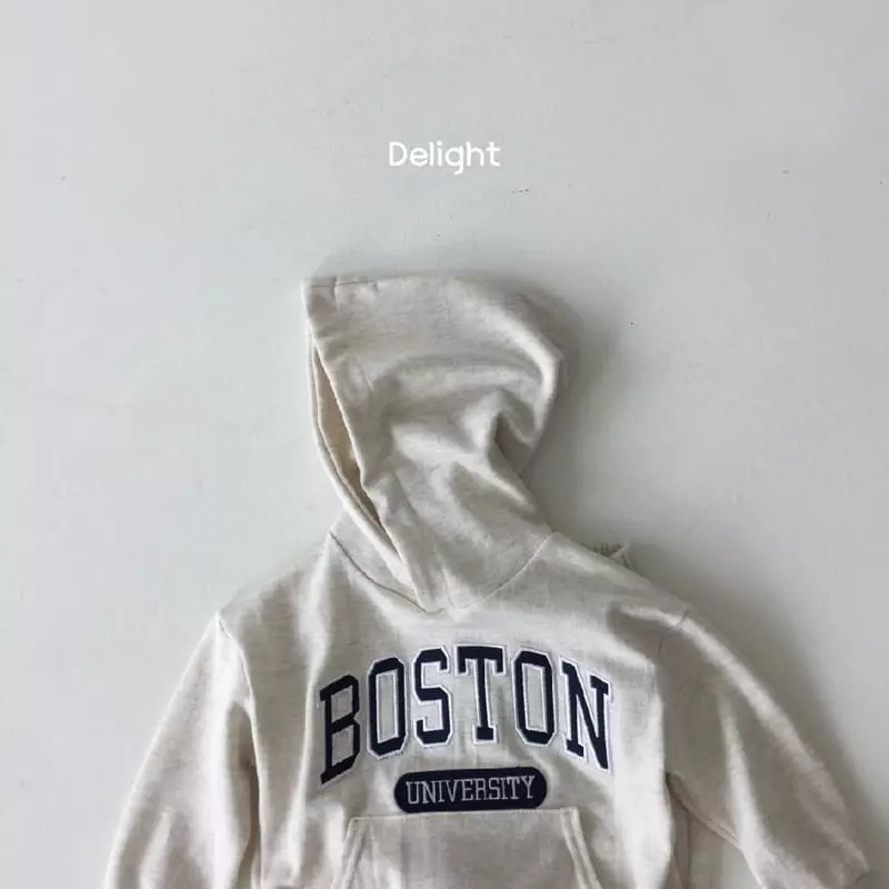 Delight - Korean Children Fashion - #discoveringself - Embrodiery Boston Hoody Top Bottom Set - 6