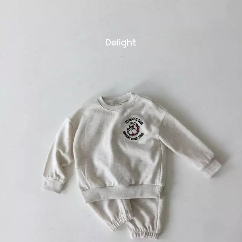 Delight - Korean Children Fashion - #kidsstore - Bull Dog Top Bottom Set - 8