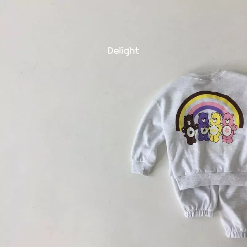 Delight - Korean Children Fashion - #littlefashionista - Rainbow Bear Top Bottom Set - 7