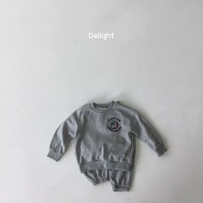 Delight - Korean Children Fashion - #magicofchildhood - Bull Dog Top Bottom Set - 12