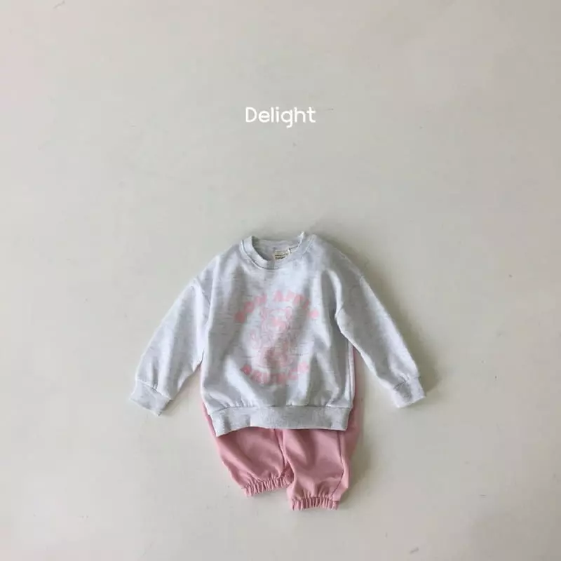 Delight - Korean Children Fashion - #toddlerclothing - Brunch Bear Top Bottom SET - 4