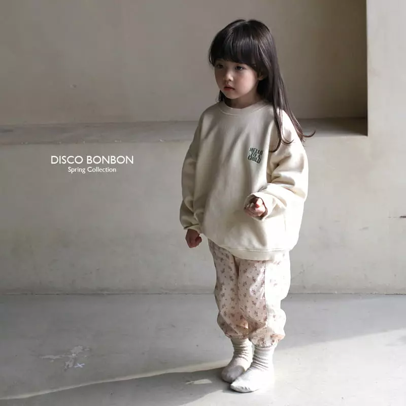 Disco Bonbon - Korean Children Fashion - #childofig - Hello Embrodiery Sweatshirt - 6