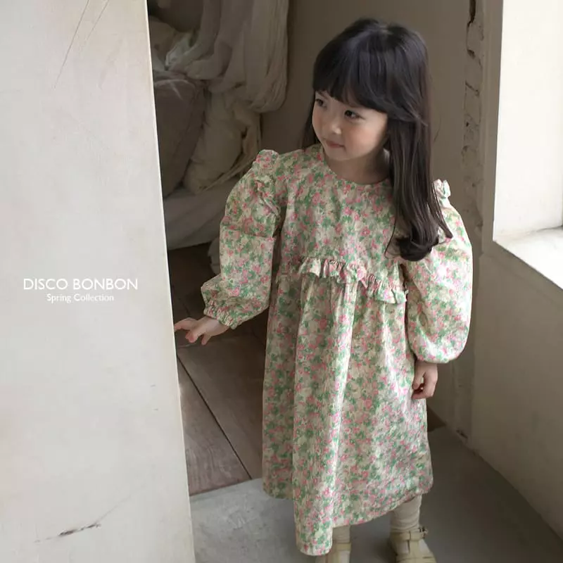 Disco Bonbon - Korean Children Fashion - #childofig - Spring Flower One-piece - 2