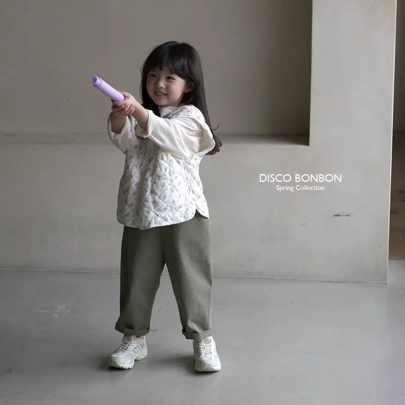 Disco Bonbon - Korean Children Fashion - #kidsstore - Floral Vest - 2