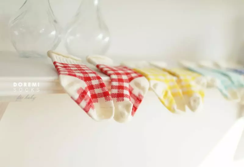 Doremi Socks - Korean Children Fashion - #fashionkids - Gingum Check Socks - 12