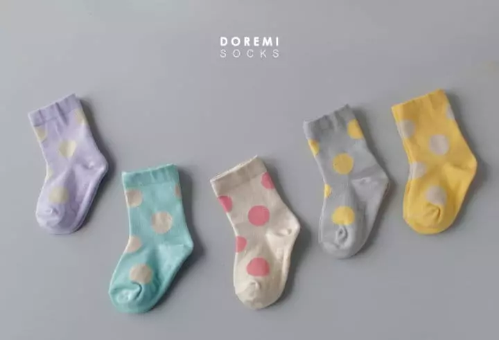 Doremi Socks - Korean Children Fashion - #littlefashionista - Chuing Dot Socks - 2