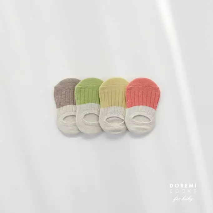 Doremi Socks - Korean Children Fashion - #stylishchildhood - Melange Two Tone Socks - 2