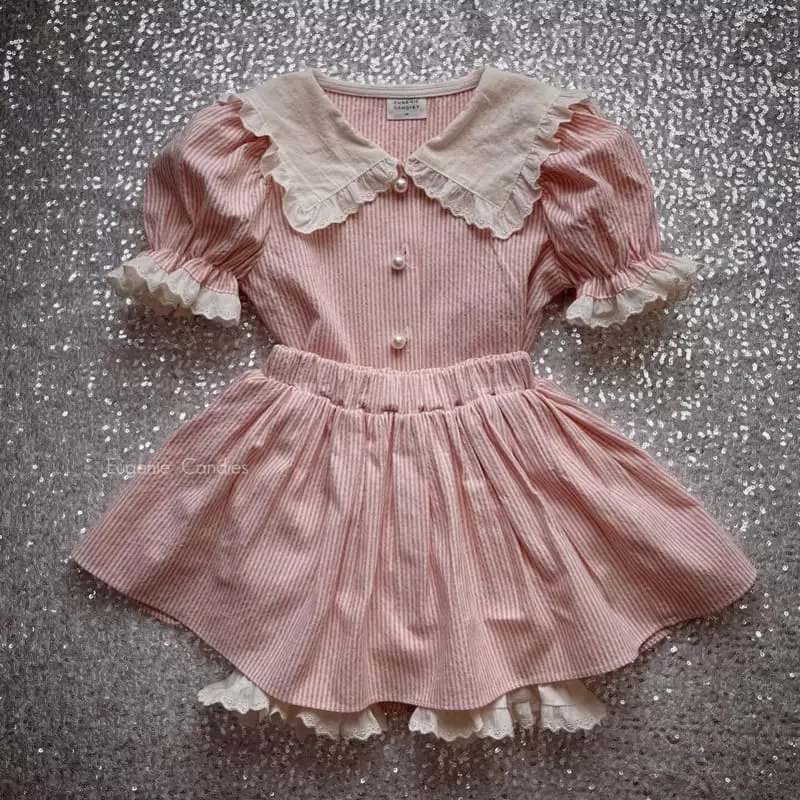Eugenie Candies - Korean Children Fashion - #prettylittlegirls - Jue Jue Top Bottom Set - 7