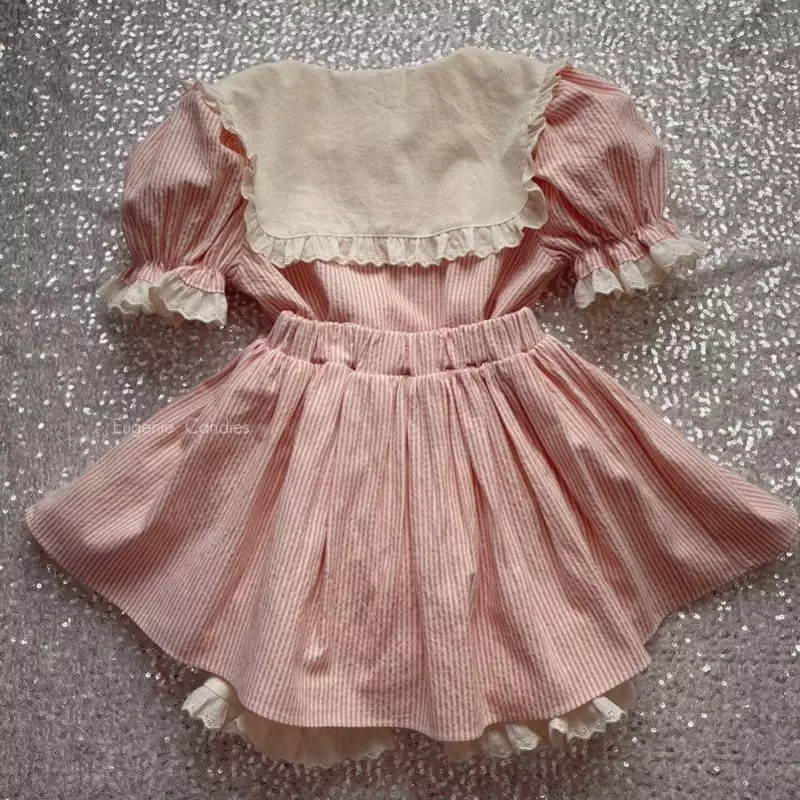 Eugenie Candies - Korean Children Fashion - #todddlerfashion - Jue Jue Top Bottom Set - 8