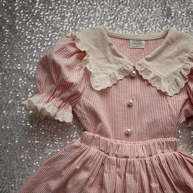 Eugenie Candies - Korean Children Fashion - #toddlerclothing - Jue Jue Top Bottom Set - 9