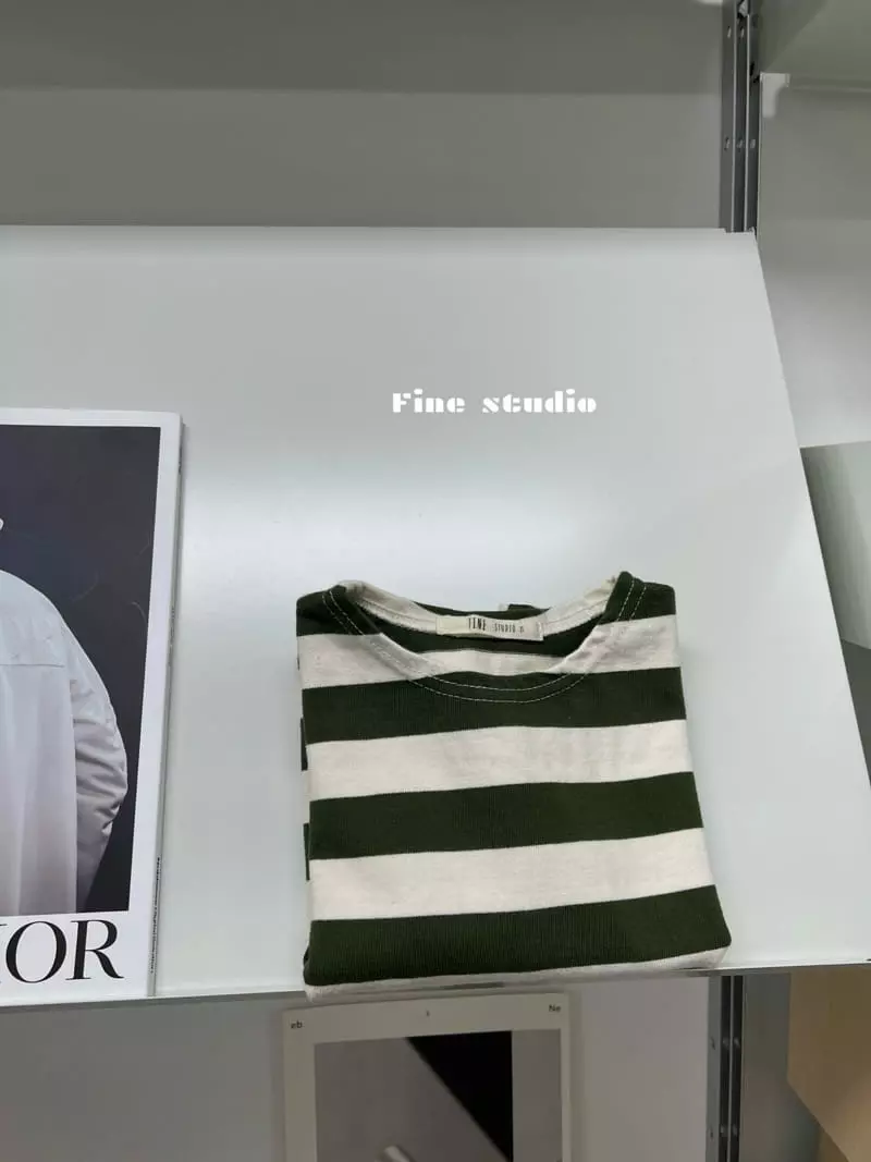 Fine Studio - Korean Children Fashion - #kidzfashiontrend - Boat Neck Tee - 4