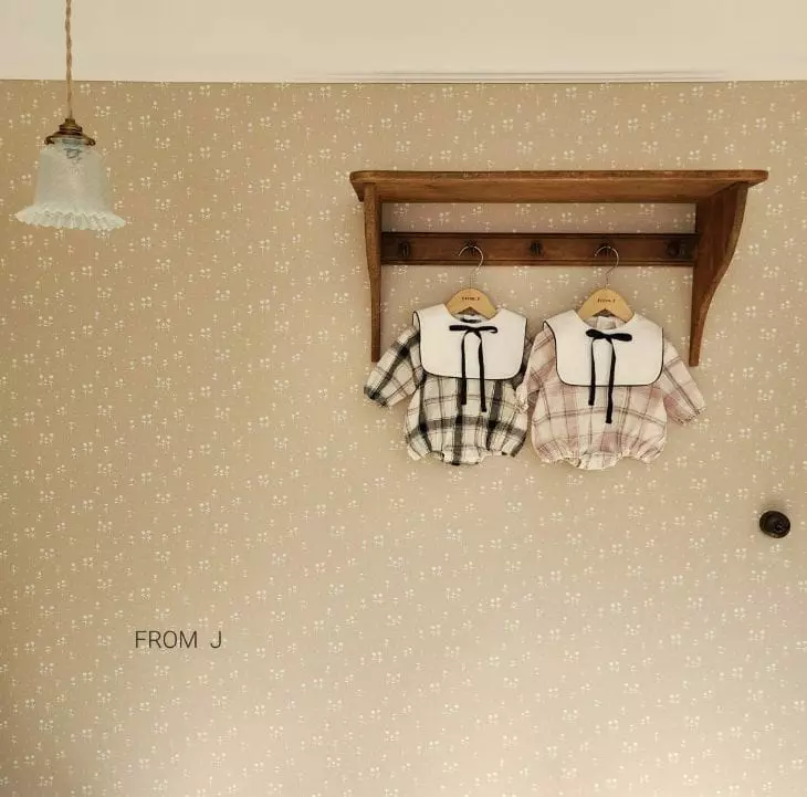 From J - Korean Baby Fashion - #babyboutique - Check Sailor Bodysuit - 8