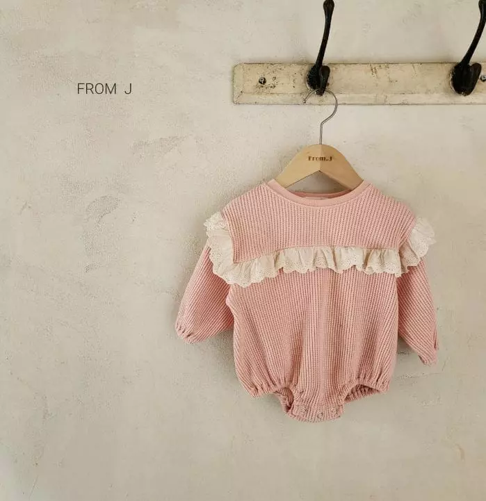 From J - Korean Baby Fashion - #babyboutique - Waffle Frill Bodysuit - 6
