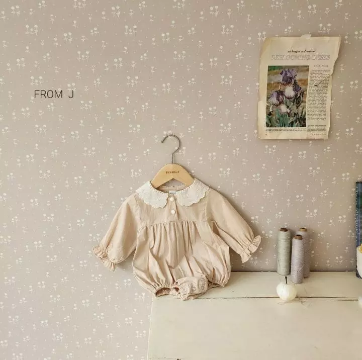 From J - Korean Baby Fashion - #babyboutique - Lace Collar Bodysuit - 3