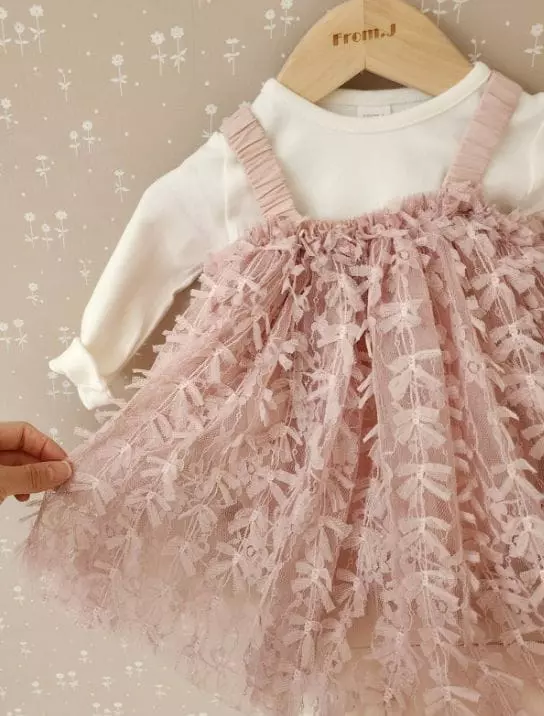 From J - Korean Baby Fashion - #babyboutique - Small Ribbon Sleeveless Bodysuit - 2