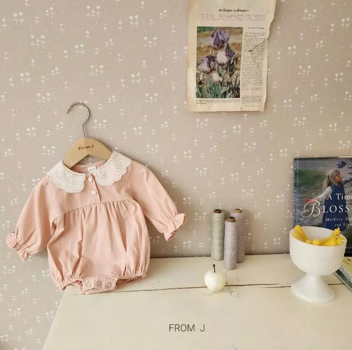 From J - Korean Baby Fashion - #babyboutiqueclothing - Lace Collar Bodysuit - 5