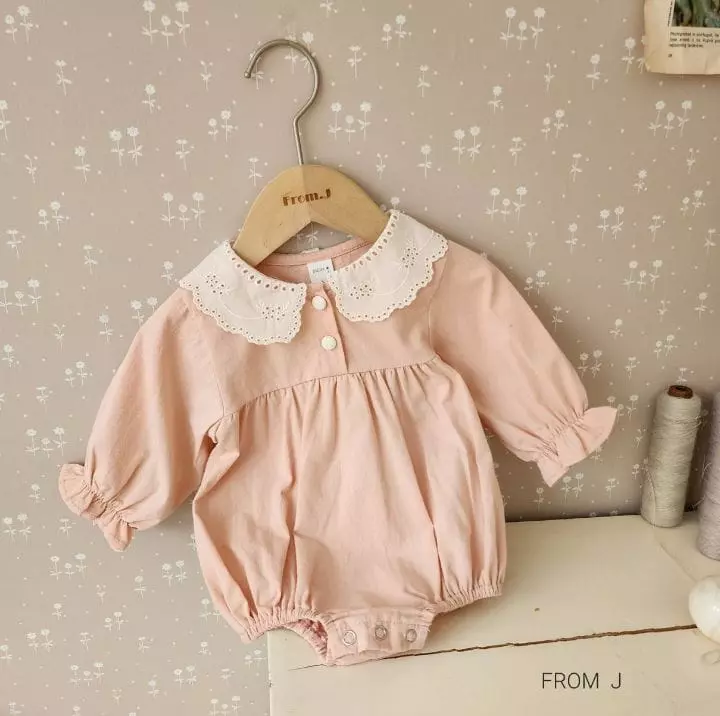 From J - Korean Baby Fashion - #babyclothing - Lace Collar Bodysuit - 6