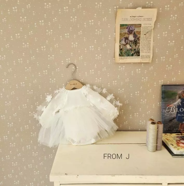 From J - Korean Baby Fashion - #babyclothing - Flower Bling Sha Bodysuit
