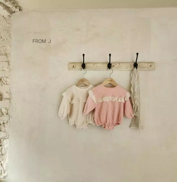 From J - Korean Baby Fashion - #babyfashion - Waffle Frill Bodysuit - 9