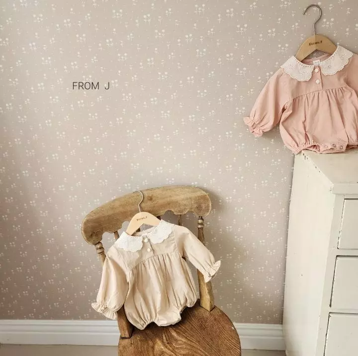 From J - Korean Baby Fashion - #babyfashion - Lace Collar Bodysuit - 7