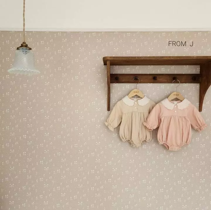 From J - Korean Baby Fashion - #babyfever - Lace Collar Bodysuit - 8