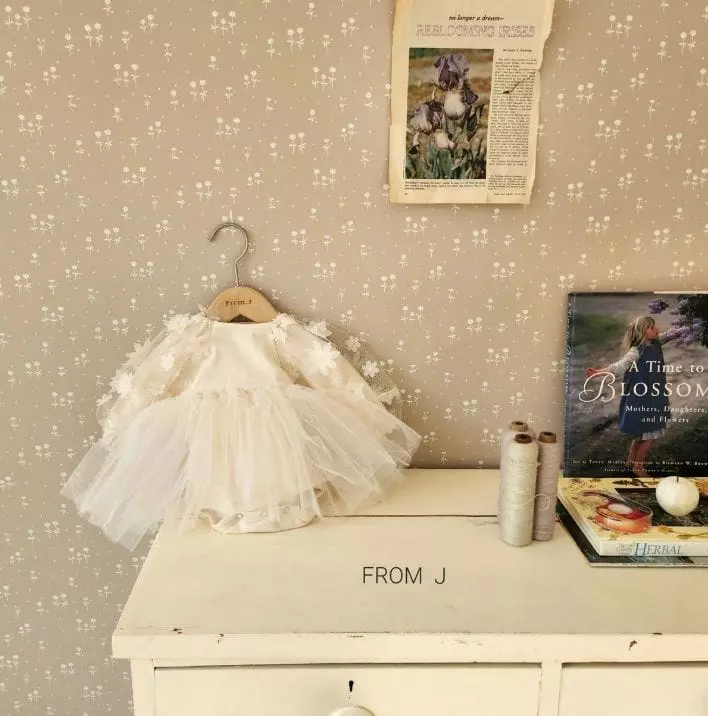 From J - Korean Baby Fashion - #babyfever - Flower Bling Sha Bodysuit - 4