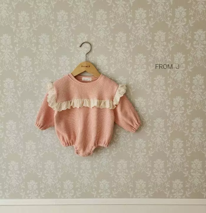 From J - Korean Baby Fashion - #babylifestyle - Waffle Frill Bodysuit - 12