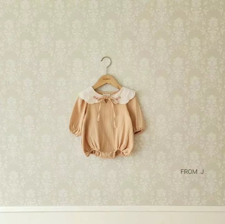 From J - Korean Baby Fashion - #babyootd - Embrodiery Collar Bodysuit - 11