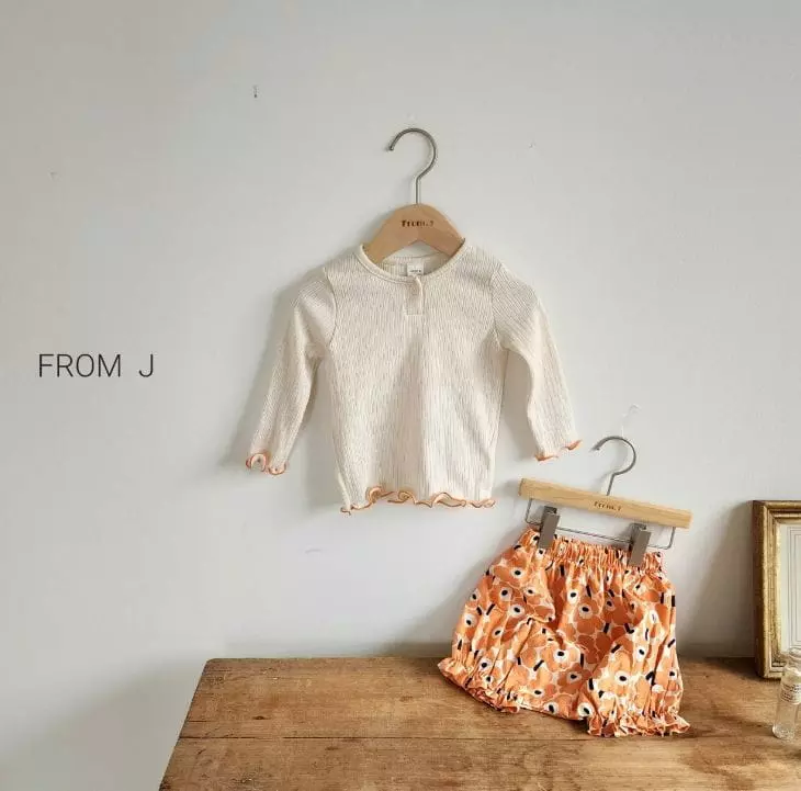 From J - Korean Baby Fashion - #babyoutfit - Bebe Daisy Top Bottom Set - 7