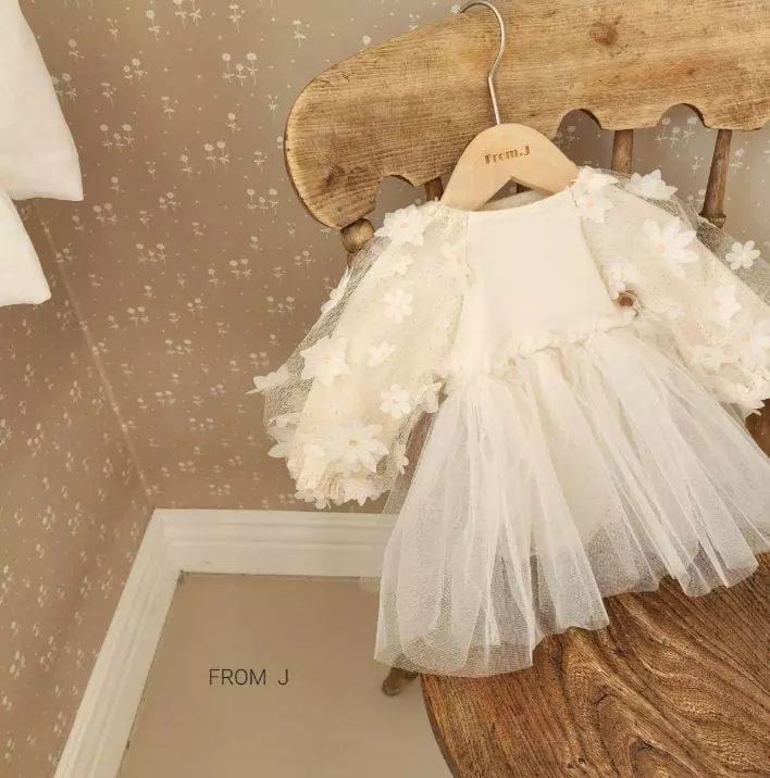 From J - Korean Baby Fashion - #babywear - Flower Bling Sha Bodysuit - 10