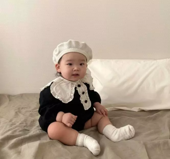 From J - Korean Baby Fashion - #onlinebabyboutique - Bli Collar Bodysuit - 2