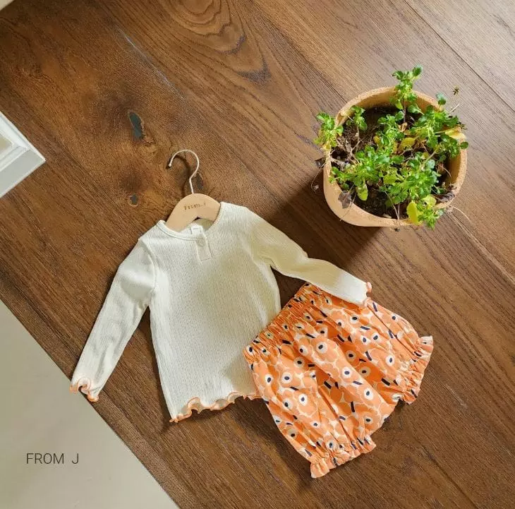 From J - Korean Baby Fashion - #onlinebabyshop - Bebe Daisy Top Bottom Set - 10