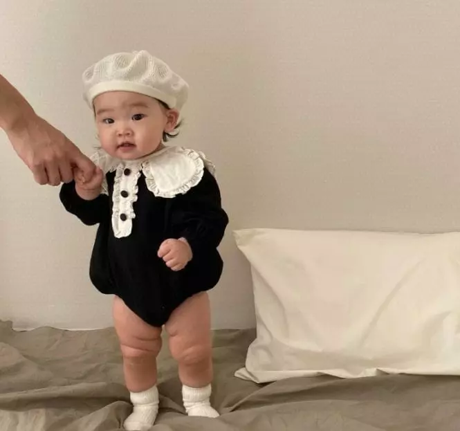 From J - Korean Baby Fashion - #onlinebabyshop - Bli Collar Bodysuit - 3