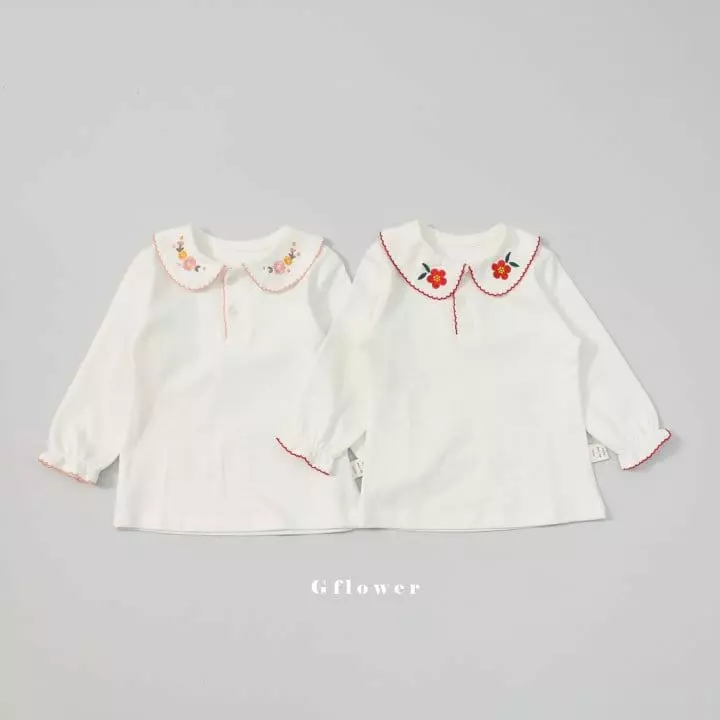 G Flower - Korean Children Fashion - #childofig - Embrodiery Tee - 9