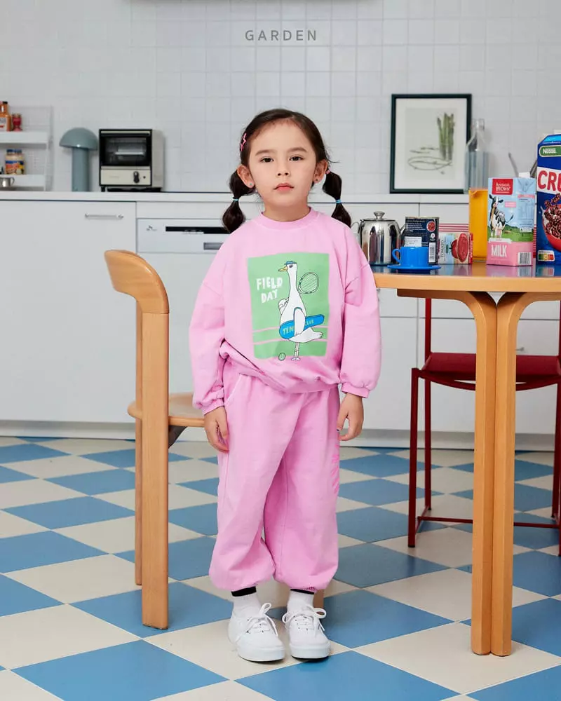 Garden - Korean Children Fashion - #childrensboutique - Pigment Goose Top Bottom Set - 7