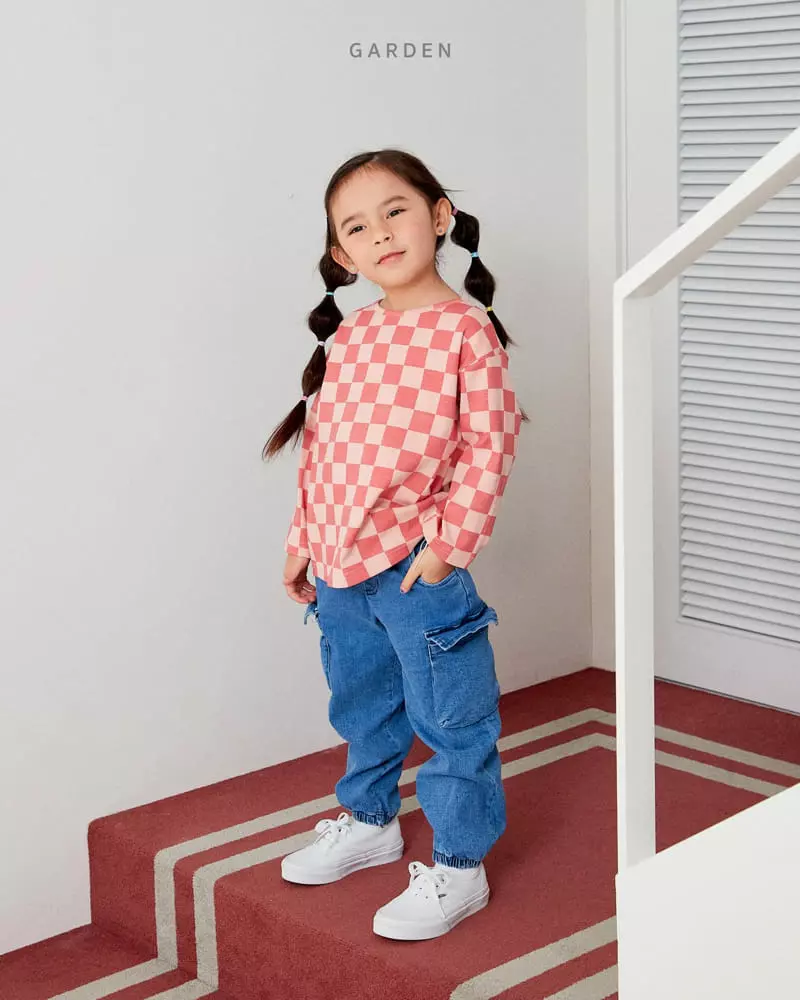 Garden - Korean Children Fashion - #magicofchildhood - Check Piping Tee - 2