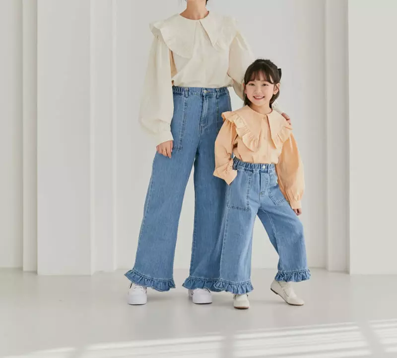 Ggomare - Korean Children Fashion - #discoveringself - Frill Jeans with Mom - 9
