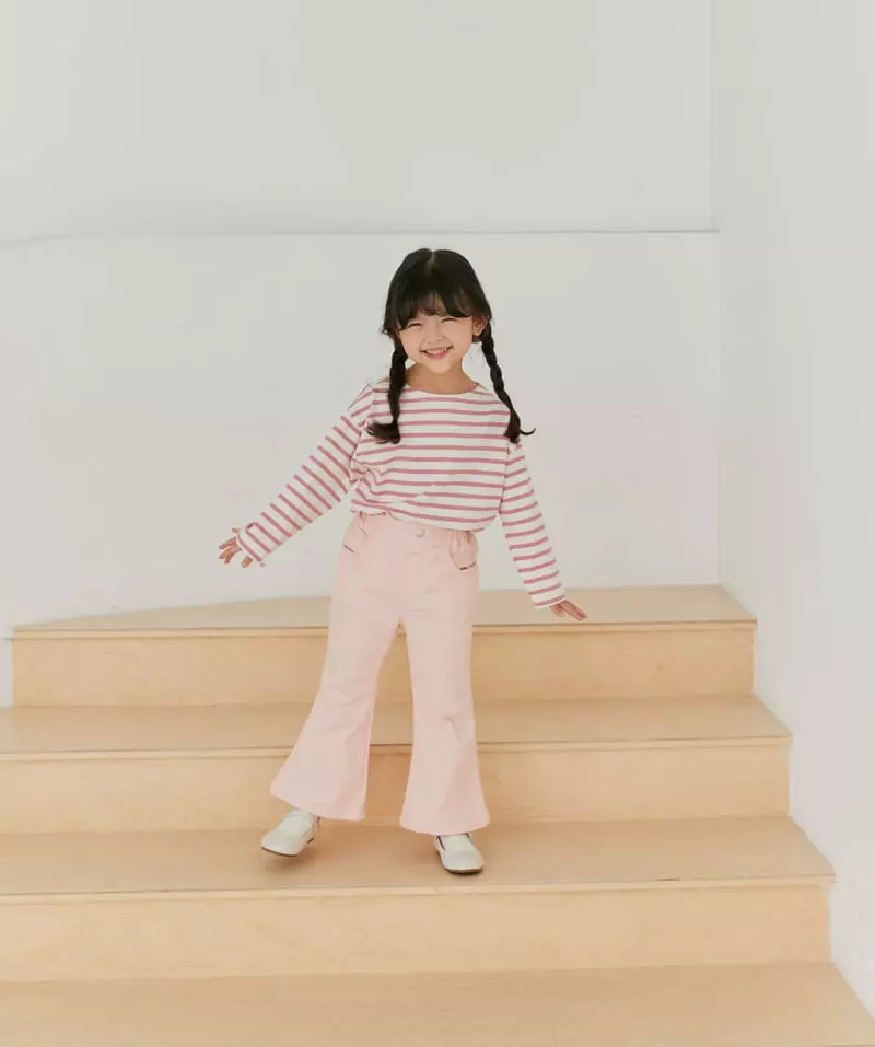 Ggomare - Korean Children Fashion - #kidsshorts - Stripes Tee with Mom - 9