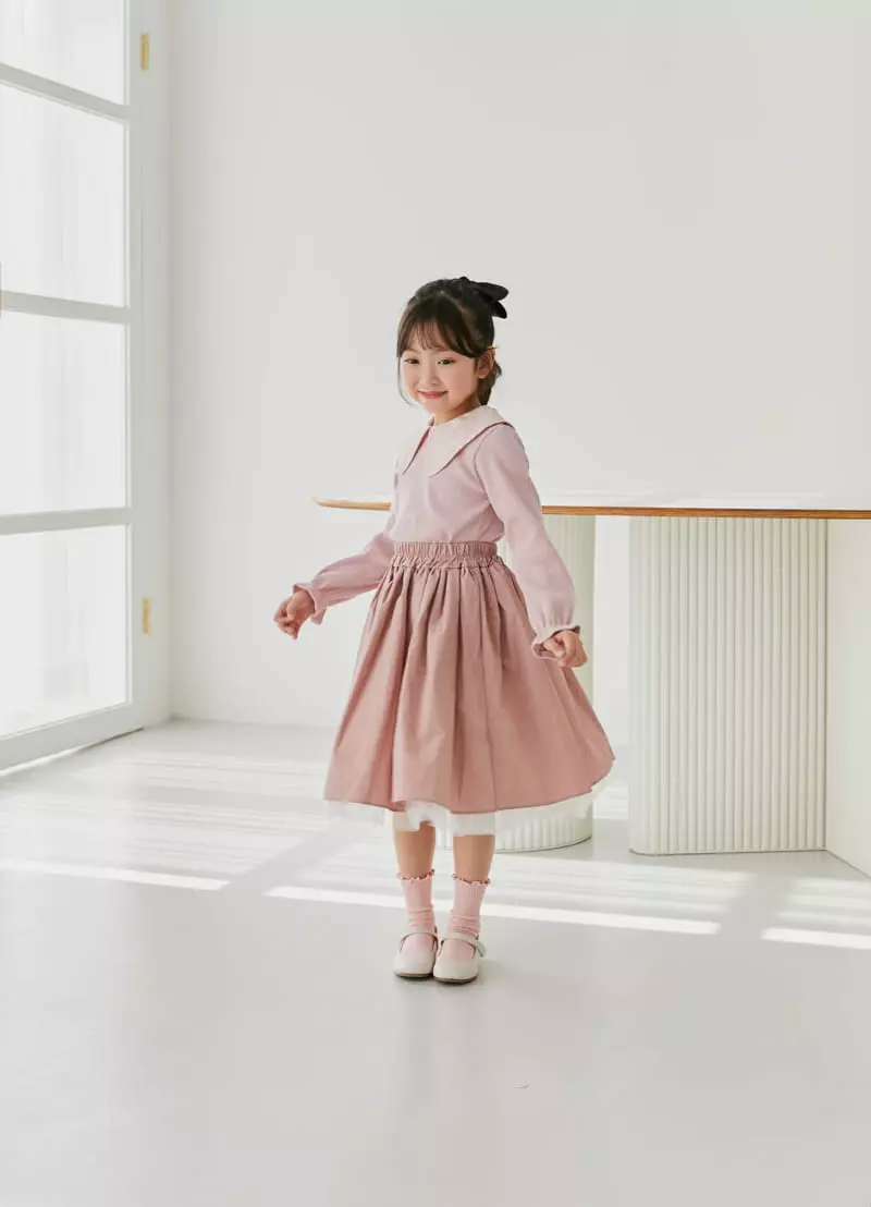 Ggomare - Korean Children Fashion - #magicofchildhood - Vove Collar Tee with Mom