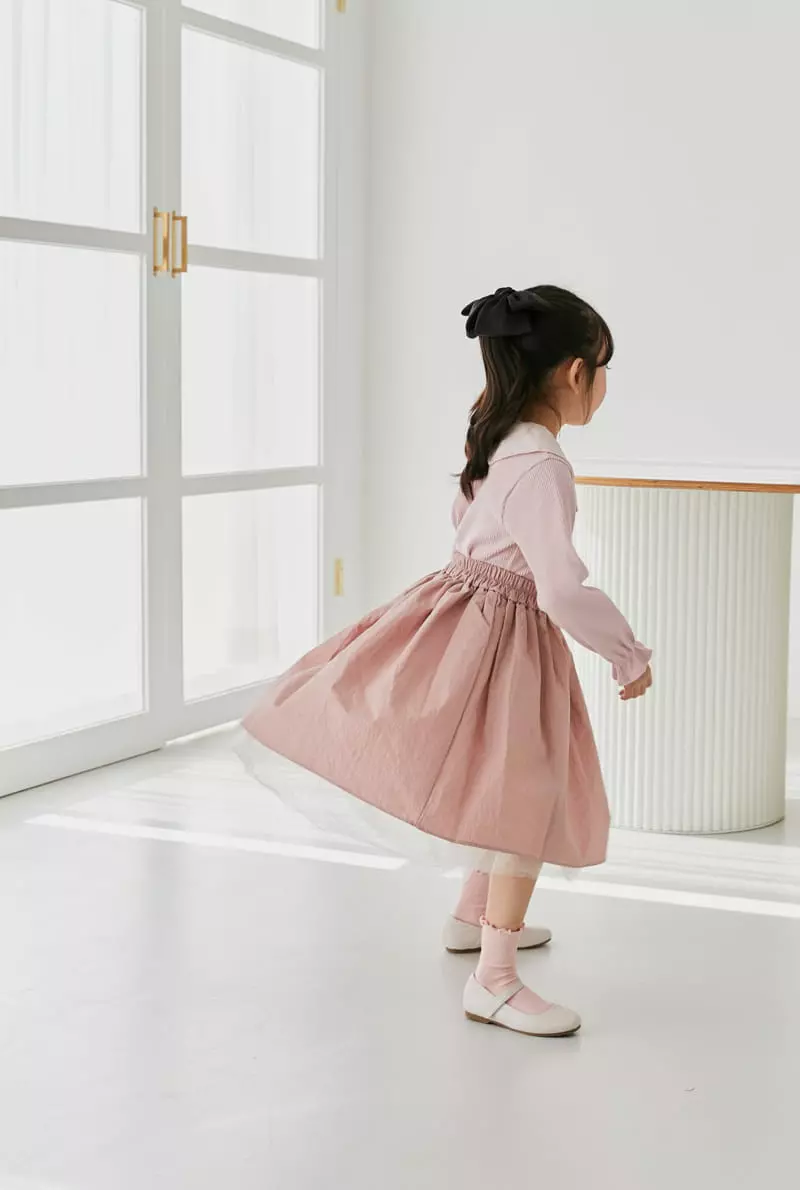 Ggomare - Korean Children Fashion - #prettylittlegirls - Vove Collar Tee with Mom - 3