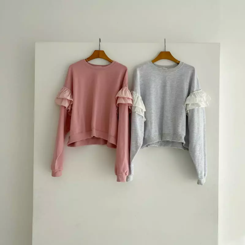 Ggomare - Korean Children Fashion - #todddlerfashion - Frill Sweatshirt with Mom - 9