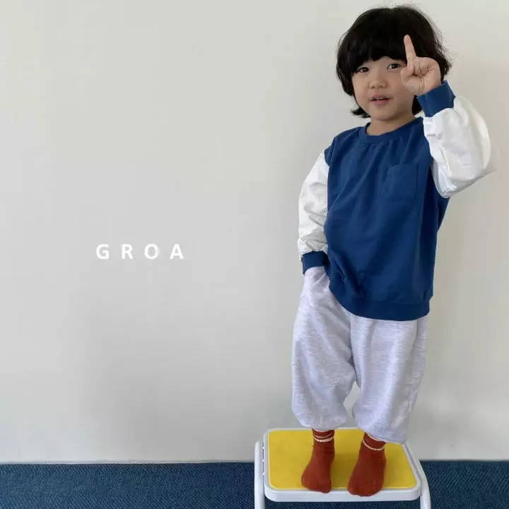 Groa - Korean Children Fashion - #todddlerfashion - Sleeves Color Sweatshirt - 6