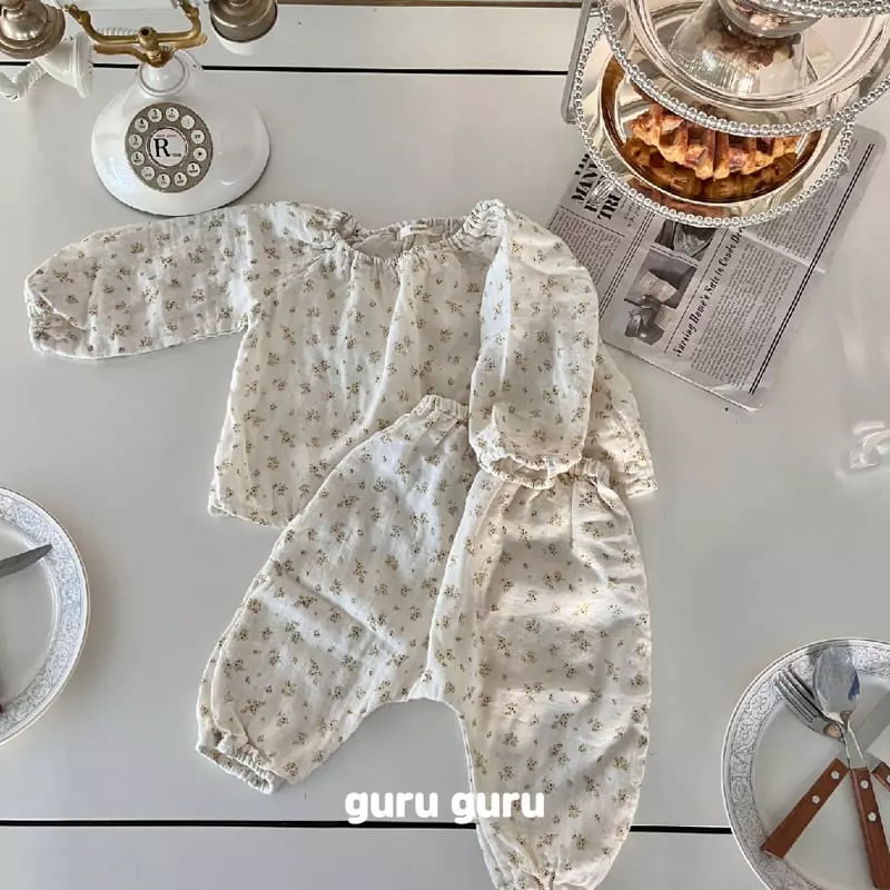 Guru Guru - Korean Baby Fashion - #babyfashion - Pampas Top Bottom Set