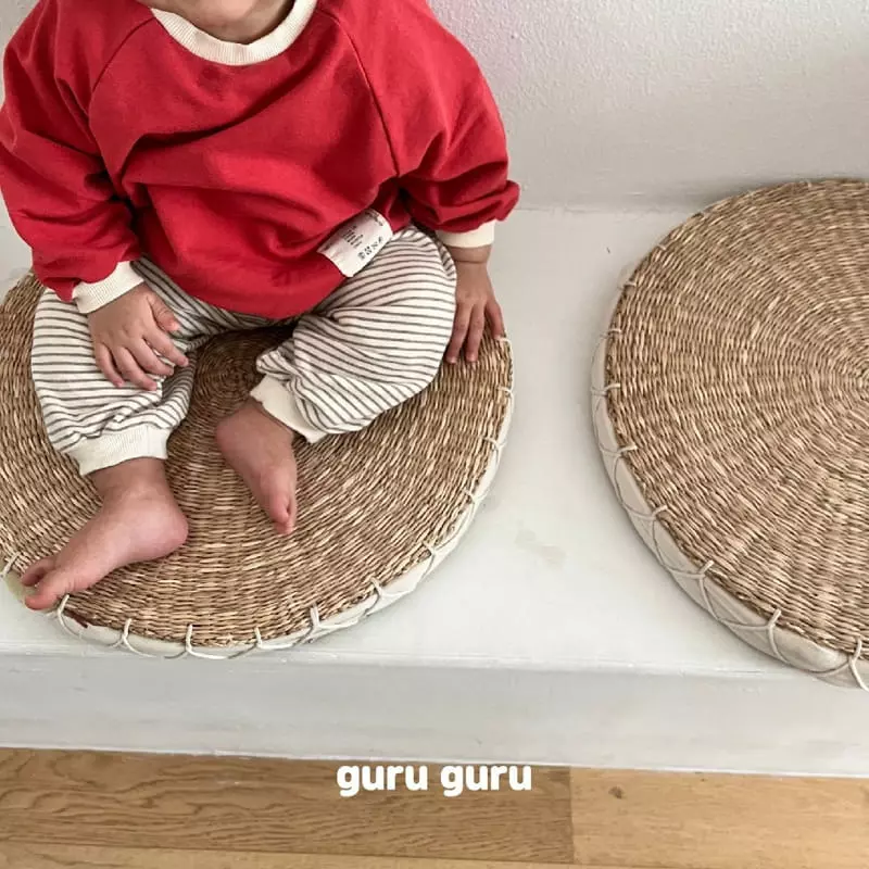 Guru Guru - Korean Baby Fashion - #babyfever - Stripes Comfortable Pants - 6