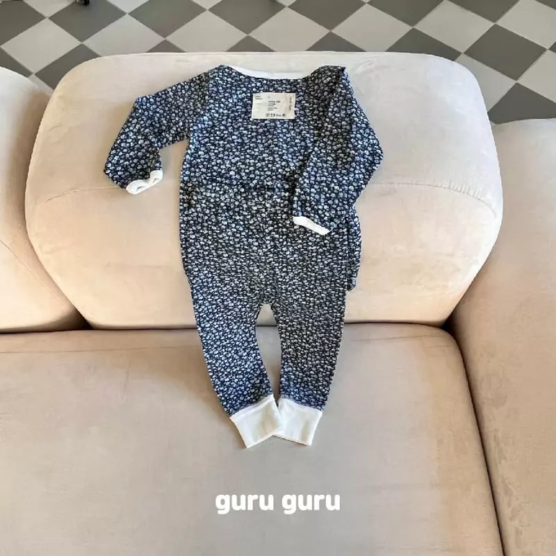 Guru Guru - Korean Baby Fashion - #babylifestyle - Small Flower Top Bottom Set