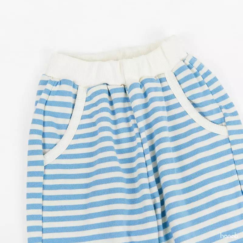 Hanab - Korean Children Fashion - #Kfashion4kids - Bear Stripes Top Bottom Set - 7