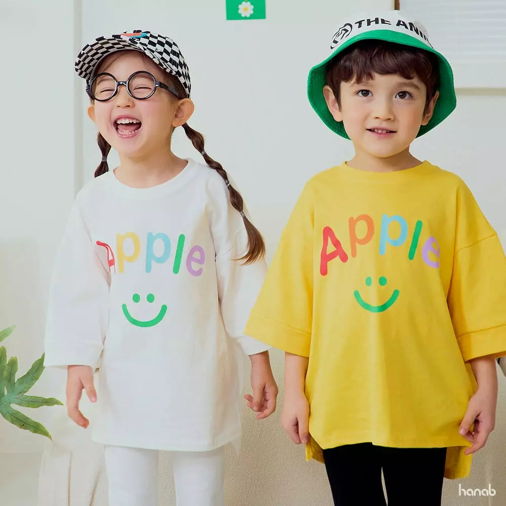 Hanab - Korean Children Fashion - #Kfashion4kids - Apple Top Bottom Set - 4